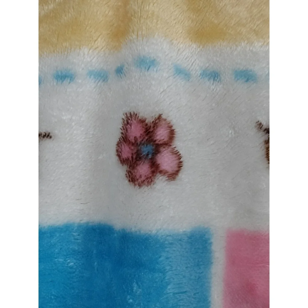 Vintage Disney Winnie The Pooh Piglet Soft Plush Baby Blanket Nursery 30x45